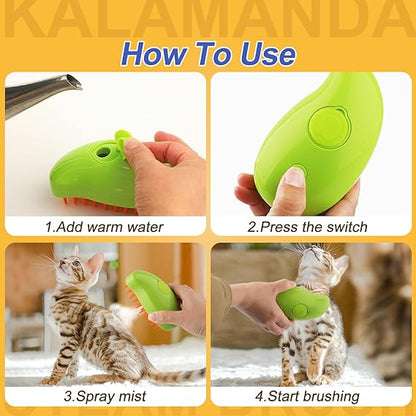 SteamSwipe™ 3 in 1 Pet Hair brush